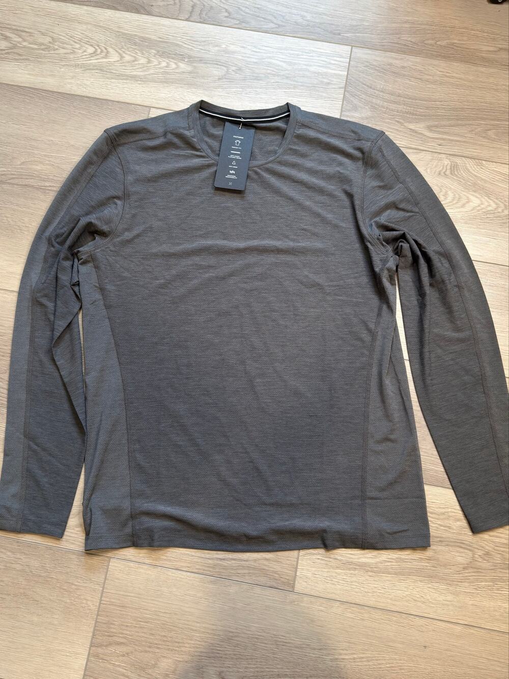 Ten Thousand Active Lightweight Versatile Long Sleeve T-Shirt Charcoal NWT M